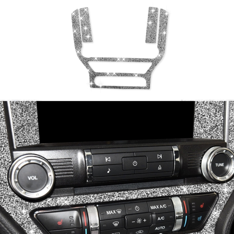 Car Central Control Panel Diamond Decoration Sticker, Left and Right Drive