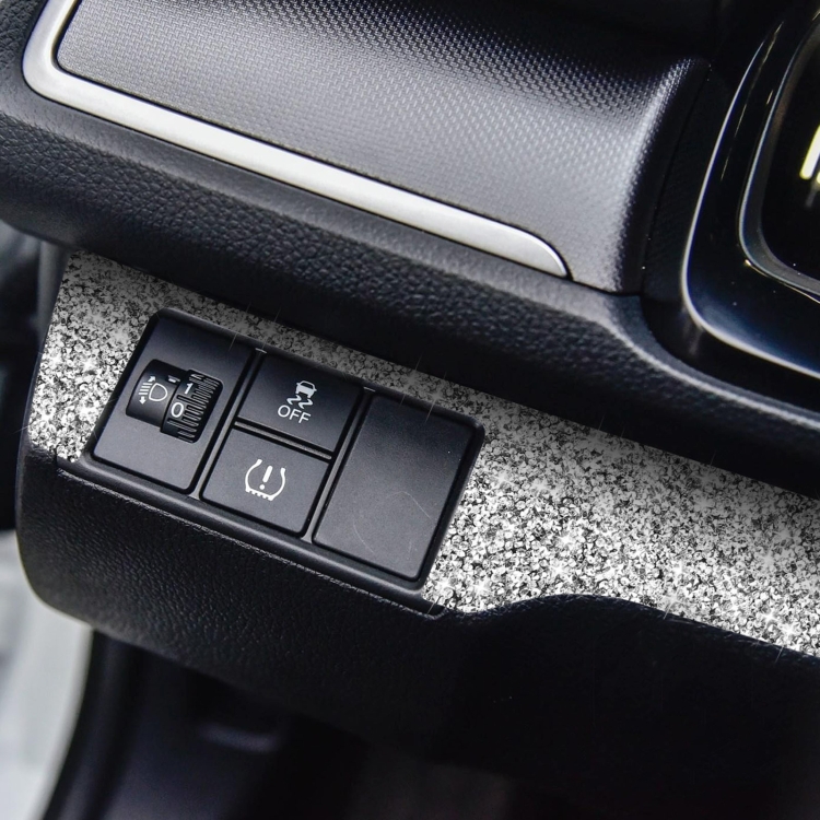 For Honda Civic 2016-2019 Car Headlight Switch Panel Diamond Decorative Sticker, Left-hand Drive