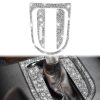 3pcs Car Gear Shift Outer Ring Diamond Decoration Sticker, Left Drive