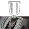 3pcs Car Gear Shift Outer Ring Diamond Decoration Sticker, Right Drive