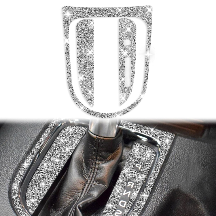 3pcs Car Gear Shift Outer Ring Diamond Decoration Sticker, Right Drive