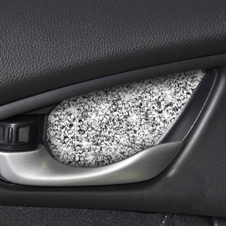 For Honda Civic 2016-2019 Car Inside Door Bowl Diamond Decorative Sticker, Left and Right Drive