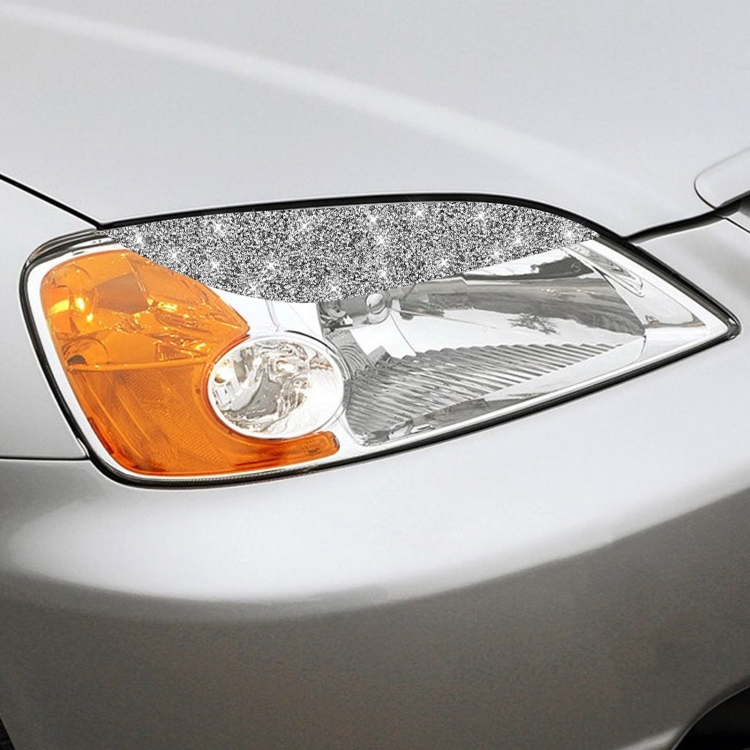 For Honda Civic 2001-2003 Car Light Eyebrow Diamond Decorative Sticker, Left and Right Drive