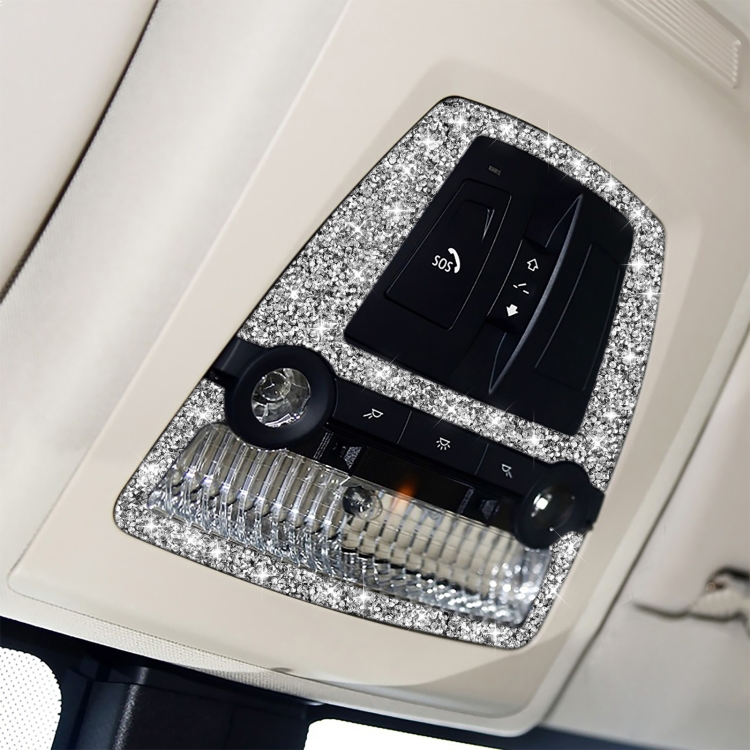 For BMW F10 5 Series 2011-2017 Car Reading Light Panel Diamond Decorative Sticker, Left and Right Drive