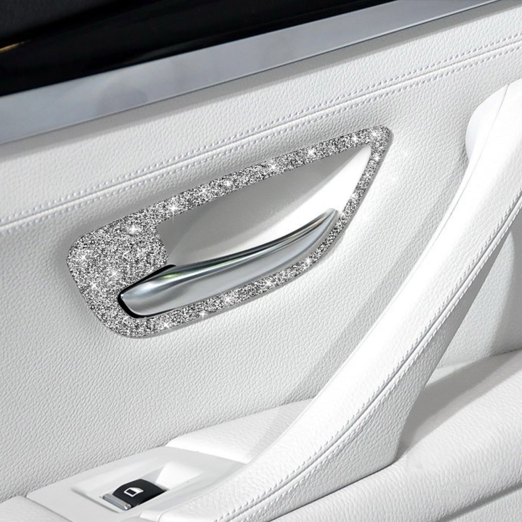 For BMW F10 5 Series 2011-2017 Car Door Handle Frame Diamond Decorative Sticker, Left and Right Drive