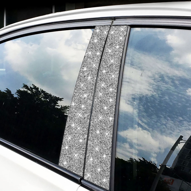 For BMW F10 5 Series 2011-2017 Car B-pillar Frame Diamond Decorative Sticker, Left and Right Drive