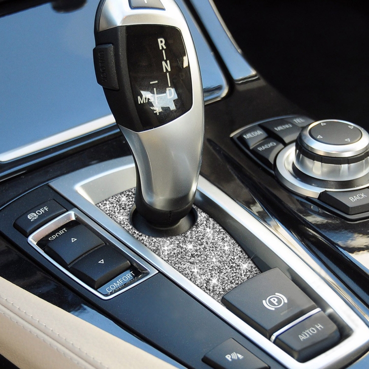 For BMW 5 Series GT X3 X4 2009-2016 Car Gear Handle Below Diamond Decorative Sticker, Left-hand Drive