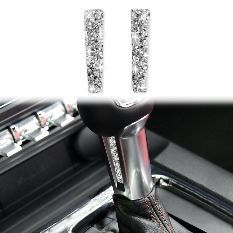 Car Gear Handle Side Diamond Decoration Sticker, Left and Right Drive