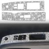 For Nissan 350Z 2003-2009 2pcs Car Glass Lift Diamond Decorative Sticker, Right Drive