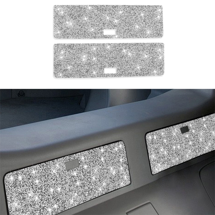 For Nissan 350Z 2003-2009 2pcs Car Storage Box Diamond Decorative Sticker,Left and Right Drive Universal