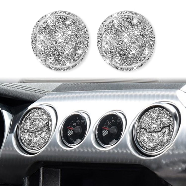 6 in 1 Car Air Outlet Diamond Decoration Sticker, Left and Right Drive