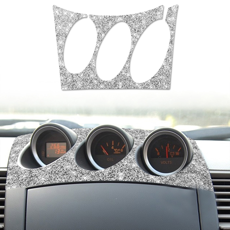 For Nissan 350Z 2003-2009 Car Radio Air Conditioner Console Diamond Decorative Sticker, Left Drive