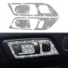 4pcs Car Door Inner Handle Panel Diamond Decoration Sticker, Left Drive