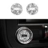 2pcs Car Volume Button Diamond Decoration Sticker, Left and Right Drive