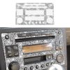 For Nissan 350Z 2003-2009 Car CD Radio Play Panel Diamond Decorative Sticker,Left and Right Drive Universal