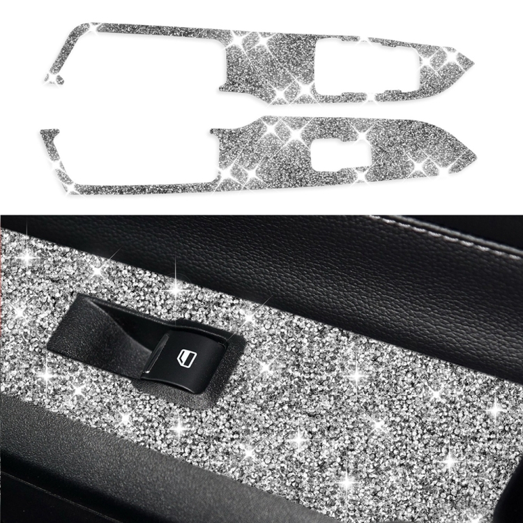 For Ford Mustang 2015-2020 Car Door Lift Panel B Diamond Decoration Sticker