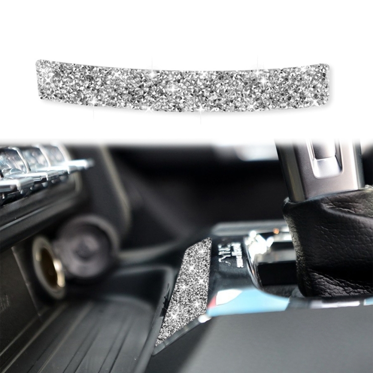 Car Gear Shift Panel Diamond Decoration Sticker, Left and Right Drive