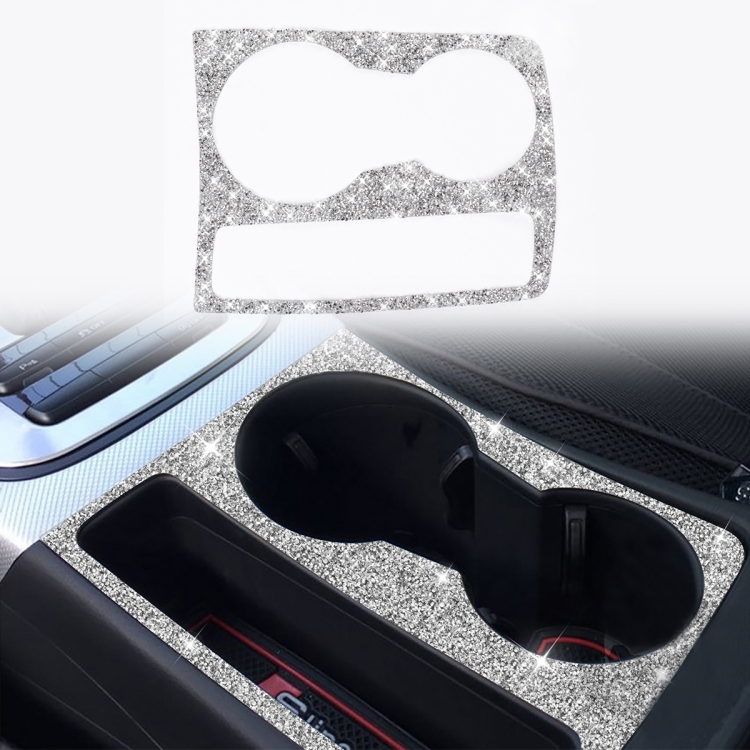 Car Water Cup Holder Diamond Decoration Sticker, Left and Right Drive