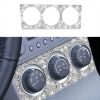 For Nissan 350Z 2003-2009 Car Air Conditioning Adjustment Diamond Decorative Sticker,Left and Right Drive Universal