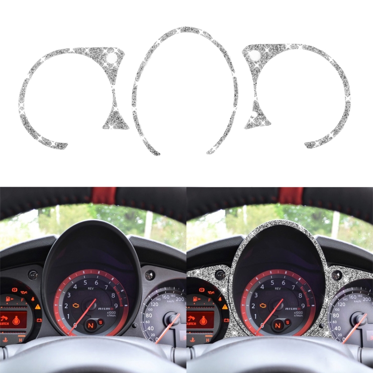 Car Speed Dashboard Diamond Decoration Sticker, Left and Right Drive