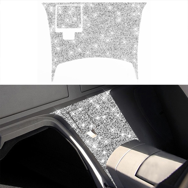 For Nissan 350Z 2003-2009 2pcs Car Rear Of Center Console Diamond Decorative Sticker, Left Drive
