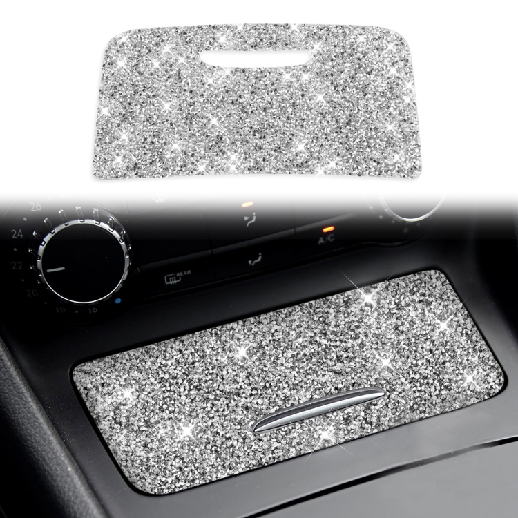 Car Central Control Storage Box Panel Diamond Decoration Sticker, Left and Right Drive
