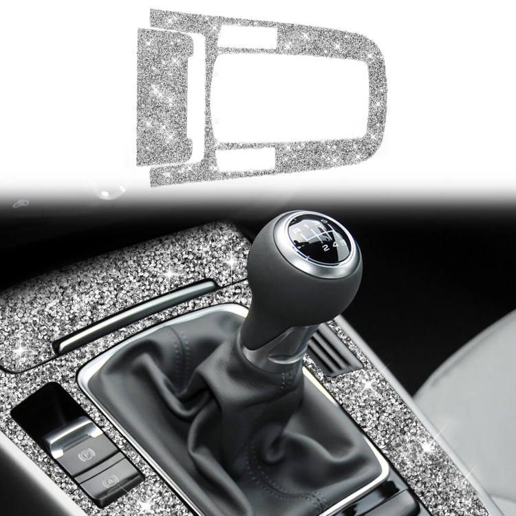 Car Gear Panel A Diamond Decoration Sticker, Left and Right Drive