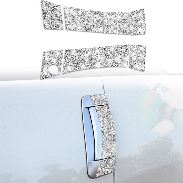 For Nissan 350Z 2003-2009 6pcs Car Door Outer Handle Diamond Decorative Sticker, Right Drive