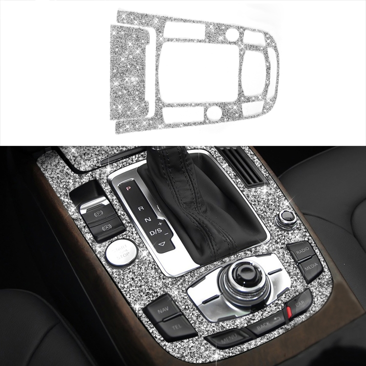 Car Gear Panel C Diamond Decoration Sticker, Left and Right Drive