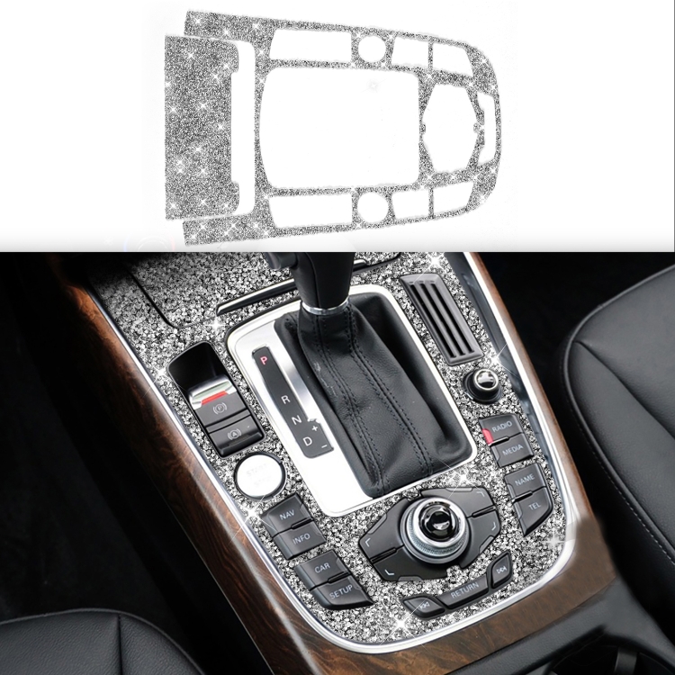 Car Gear Panel D Diamond Decoration Sticker, Left and Right Drive