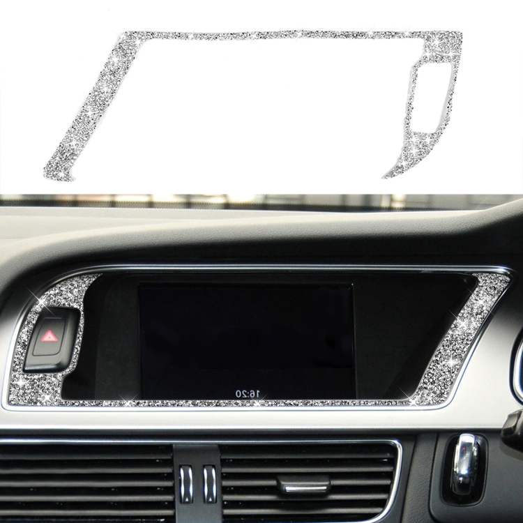 For Audi A4 / A5 / Q5 Car Navigation Outer Frame Diamond Decoration Sticker