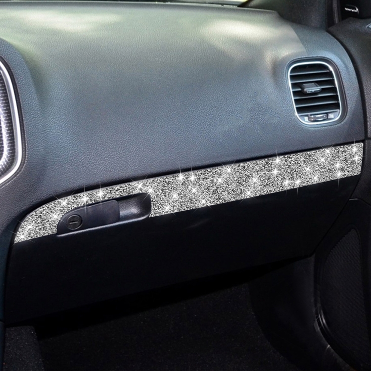 For Dodge Charger 2011-2014 Car Front Passenger Seat Storage Box Diamond Decorative Sticker, Left-hand Drive
