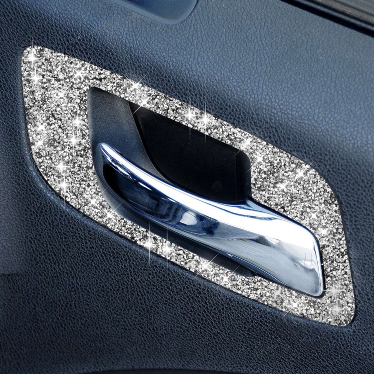 For Dodge Charger 2011-2014 Car Door Handle B Diamond Decorative Sticker, Left-hand Drive