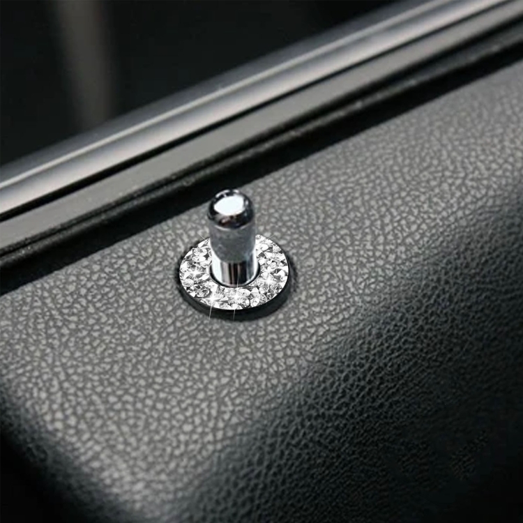 For Dodge Charger 2011-2014 Car Door Lock Ring Diamond Decorative Sticker, Left-hand Drive