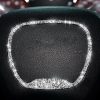 For Dodge Challenger 2015-2021 Car Steering Wheel Diamond Decorative Sticker, Left and Right Drive