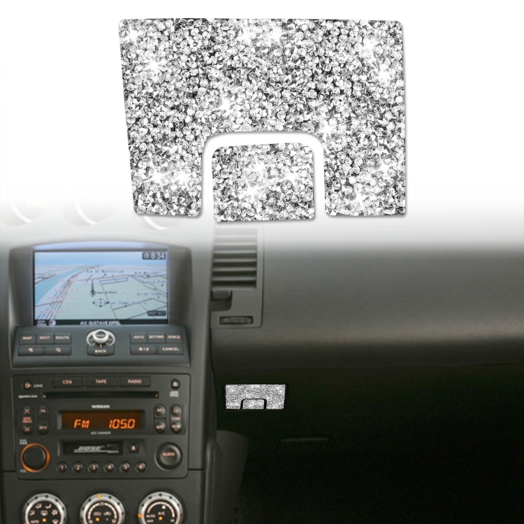 For Nissan 350Z 2006-2009 Car Passenger Storage Door Handle Diamond Sticker,Left and Right Drive Universal