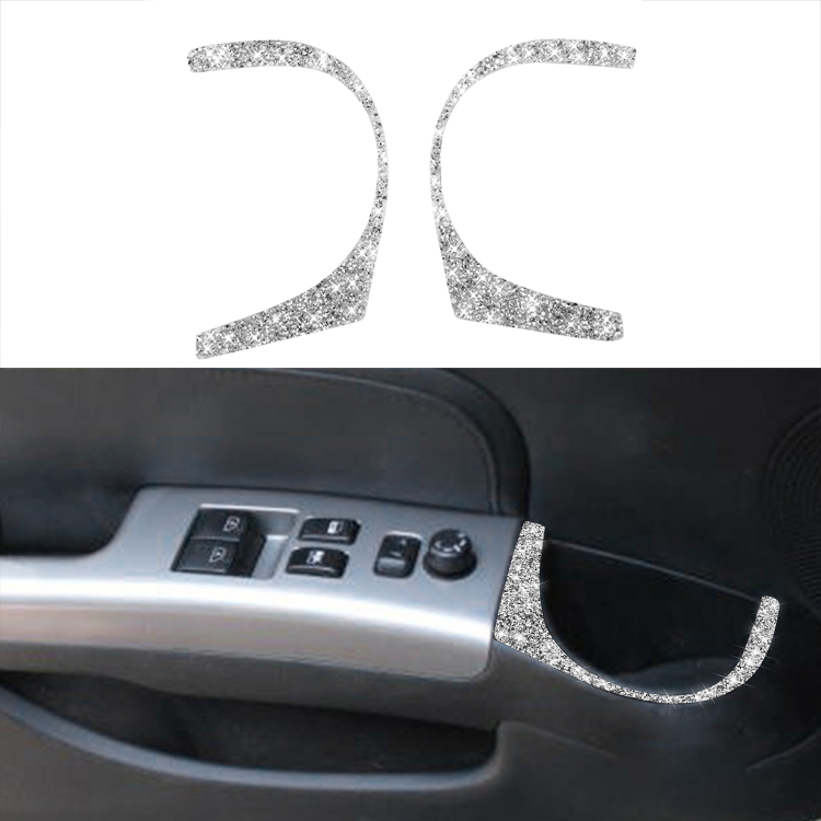 For Nissan 350Z 2006-2009 Car Door Water Cup Hole Diamond Sticker,Left and Right Drive Universal