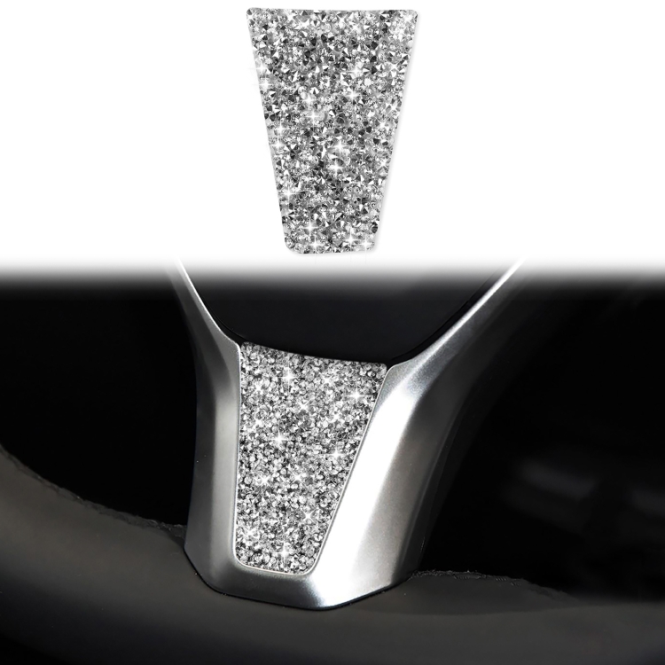 For Tesla Model S/X Car Steering Wheel Diamond Sticker,Left and Right Drive Universal