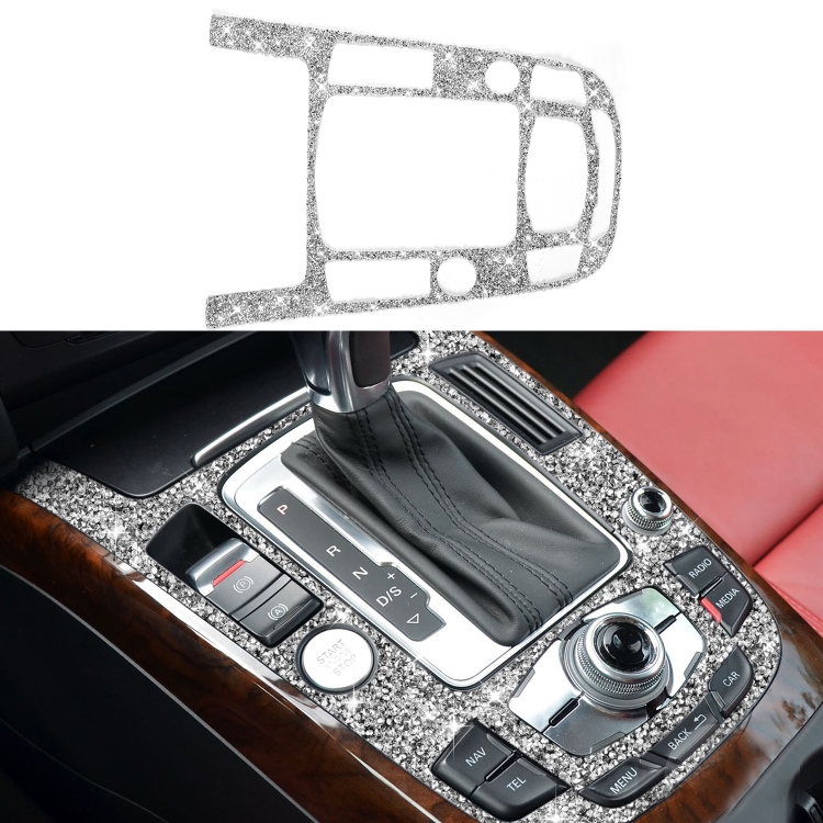 Car Gear Panel Type C Diamond Decoration Sticker, Left and Right Drive