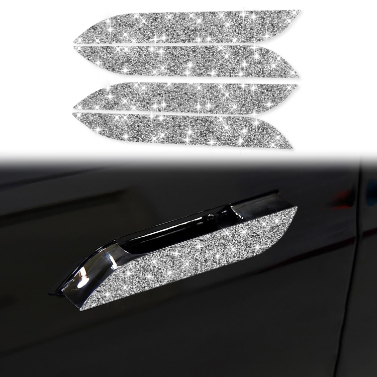 For Tesla Model S Car Outside Handle Diamond Sticker,Left and Right Drive Universal