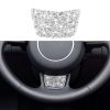 Car Steering Wheel Logo Diamond Decoration Sticker, Left and Right Drive