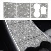 For Tesla Model 3 Car Rear Door Sill Strip Diamond Sticker,Left and Right Drive Universal