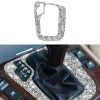 Car Gear Panel Frame Diamond Decoration Sticker, Left Drive