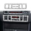 Car Center Control Panel Lower Diamond Decoration Sticker, Left and Right Drive
