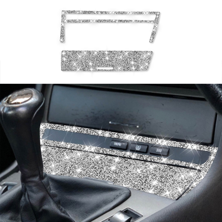 For BMW Series 3 E46 1998-2005 Car Cigarette Lighter Frame Diamond Decoration Sticker