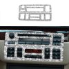 3pcs Car Center Control Panel Diamond Decoration Sticker, Left and Right Drive