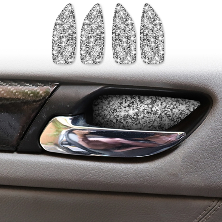 Car Door Bowl Diamond Decoration Sticker, Left and Right Drive