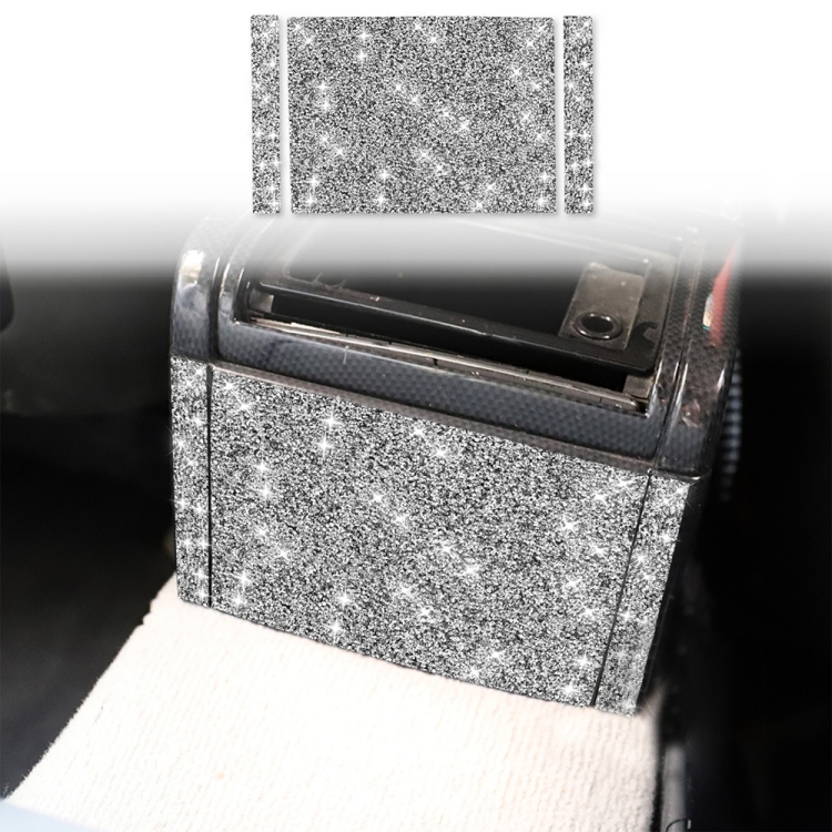 Car Rear Seat Air Outlet Panel Diamond Decoration Sticker, Left and Right Drive