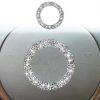 Car Steering Wheel Logo Circle Diamond Decoration Sticker, Left and Right Drive