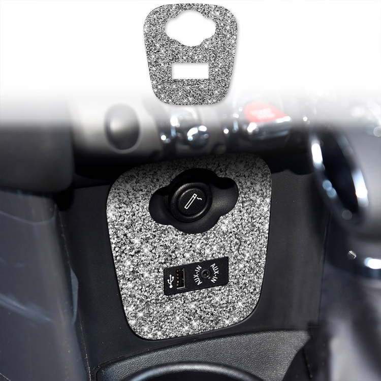 Car F Chassis Cigarette Lighter Cover Diamond Decoration Sticker